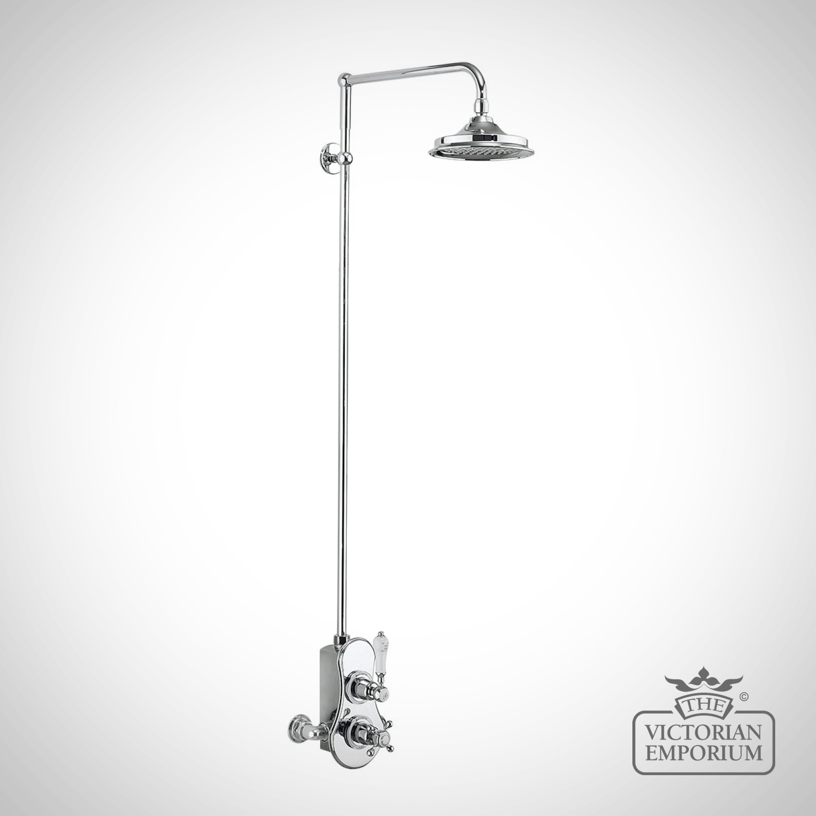 Speyside Thermostatic Exposed Shower Valve Single Outlet with Rigid Riser and Swivel Shower Arm