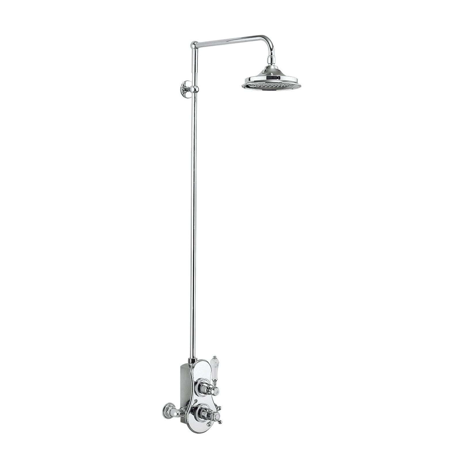 Speyside Thermostatic Exposed Shower Valve Single Outlet with Rigid Riser and Swivel Shower Arm