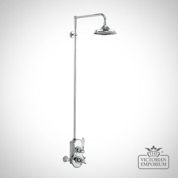 Thermostatic Exposed Shower Valve Single Outlet With Rigid Riser And Swivel Shower Arm With 6 Inch Rose Bsf1s