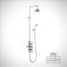 Thermostatic Exposed Shower Valve Two Outlet,rigid Riser, Swivel Shower Arm, Handset  Holder With Hose With 6 Inch Rose Bsf3s