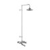 Thermostatic bath shower mixer wall mounted with rigid riser  swivel shower arm with 6 inch rose bt2ws