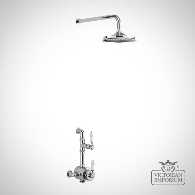 Thermostatic Exposed Shower Valve Single Outlet With Fixed Shower Arm With 6 Inch Rose Bf1s