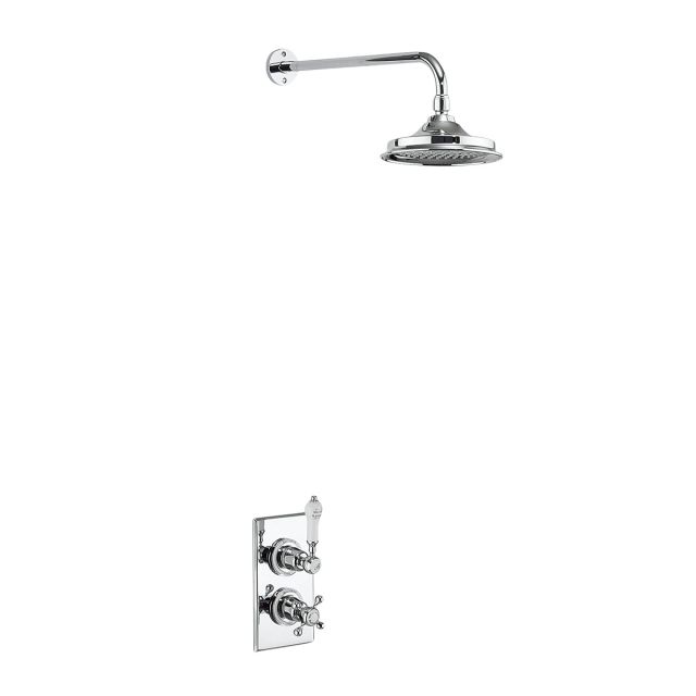 Trenton Thermostatic Single Outlet Concealed Shower Valve with Fixed Shower Arm with 6 inch rose