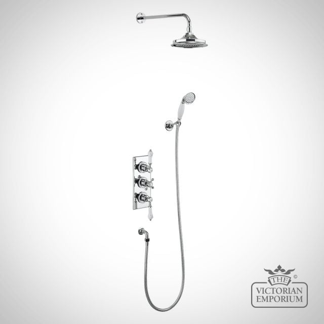 Trenton Thermostatic Thermostatic Two Outlet Concealed Shower Valve , Fixed Shower Arm