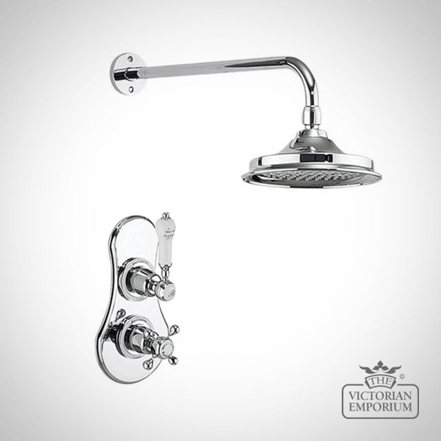 Estuary Thermostatic Single Outlet Concealed Shower Valve with Fixed Shower Arm