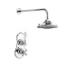 Thermostatic single outlet concealed shower valve with fixed shower arm with 6 inch ros vf1s-2