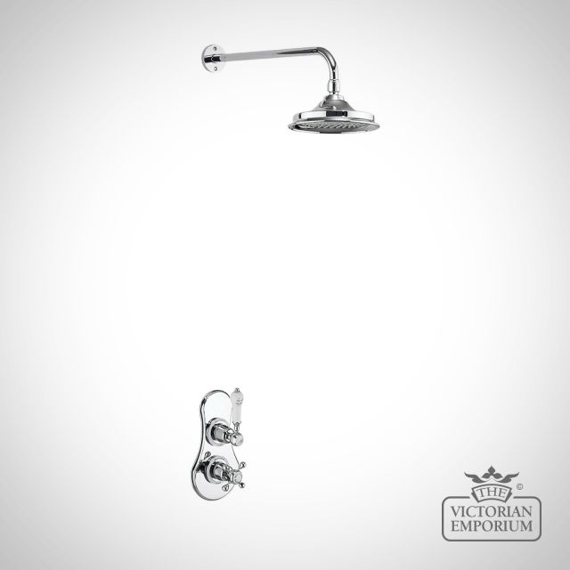 Thermostatic Single Outlet Concealed Shower Valve With Fixed Shower Arm With 6 Inch Ros Vf1s