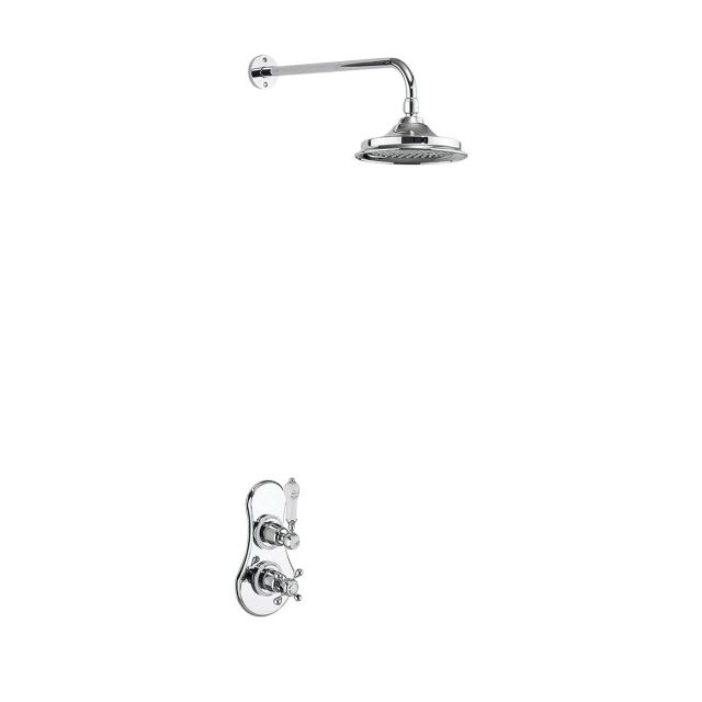 Estuary Thermostatic Single Outlet Concealed Shower Valve with Fixed Shower Arm