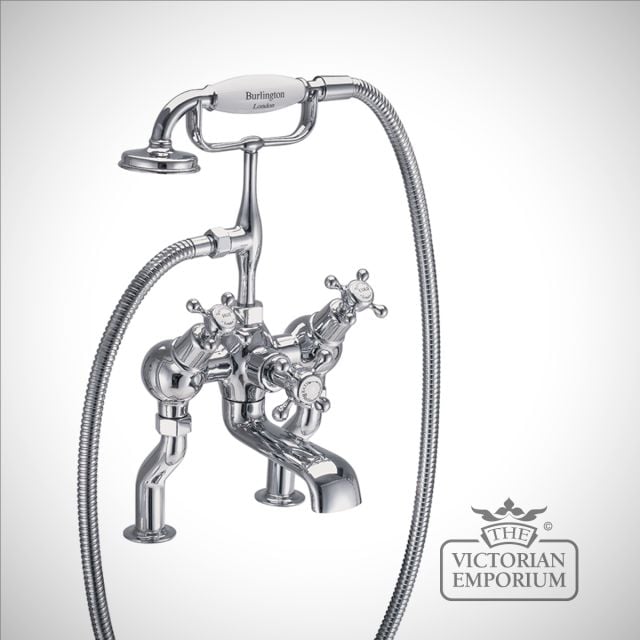 Clearmont Angled Deck mounted bath and shower mixer
