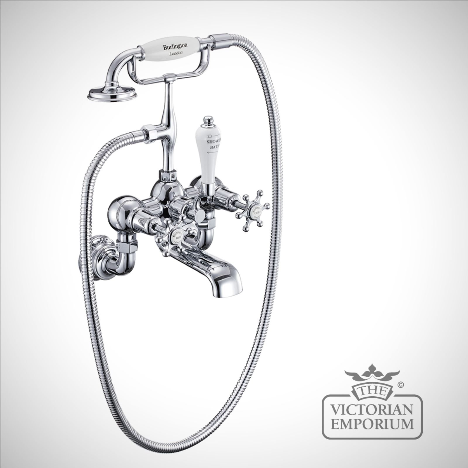 Liverpool Regent Wall mounted bath and shower mixer