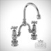 Two 2 hole mixerchome basin tap clr27-w1-co
