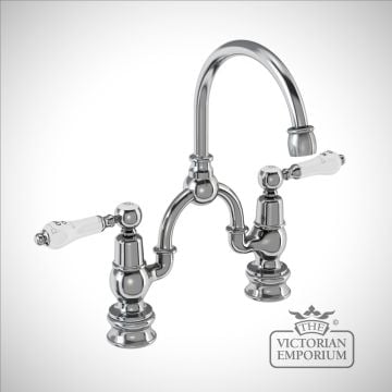 Knightsbridge Regent 2 tap hole arch mixer with curved spout
