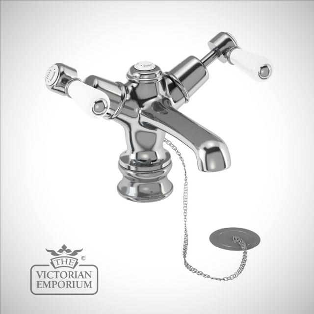 Knightsbridge Regent basin mixer with plug and chain waste