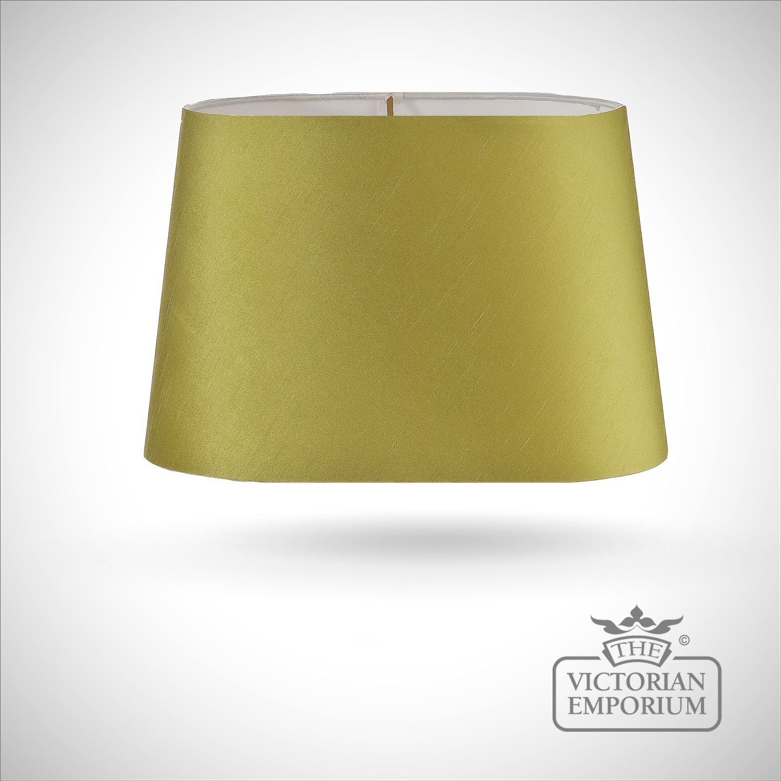 Tapered Oval Lamp Shade in Lime Green - 39cm