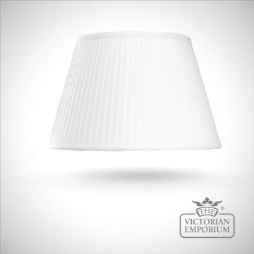 Cotton Fine Pleat Oval Lamp Shade in Ivory - 36cm