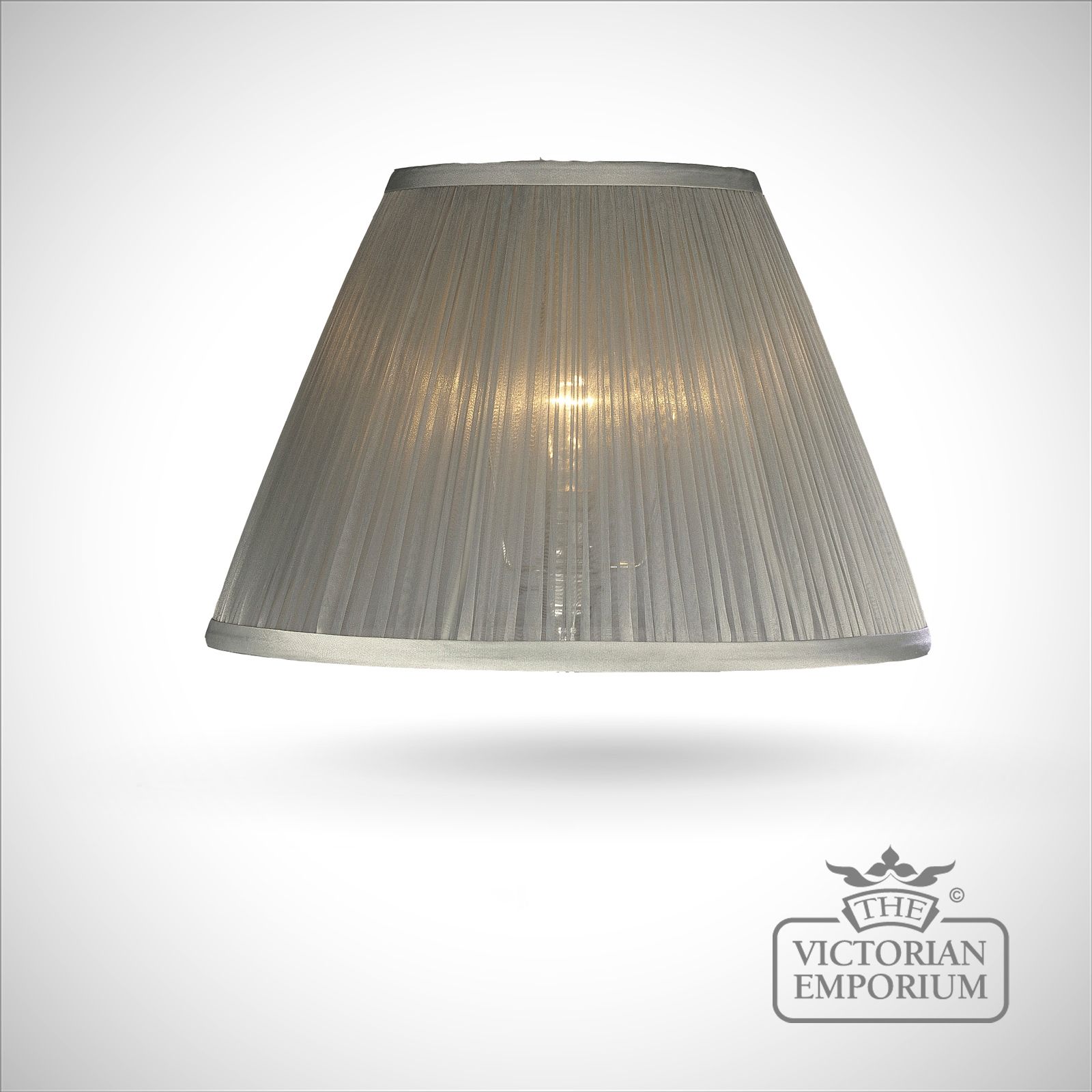 Silver Chiffon Lamp Shade 36cm Lamp Shades