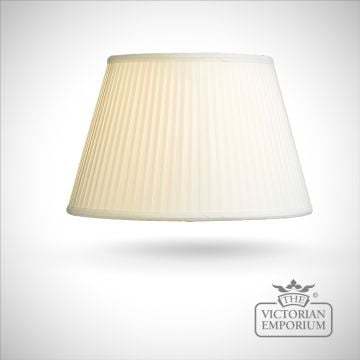 Cotton Fine Pleat Lamp Shade in Ivory - 41cm