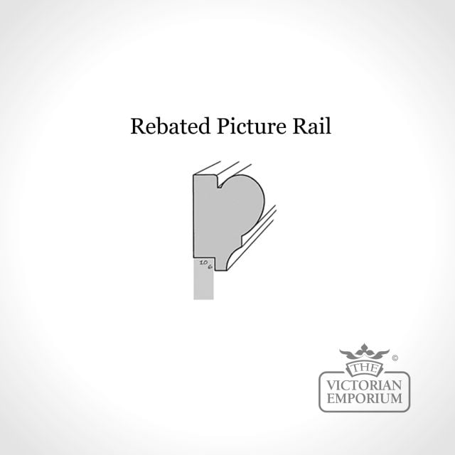 Rebated picture rail for panelling kits