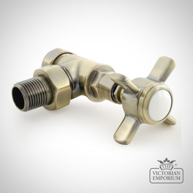 Radiator Valve Set Towel Rail Aged Brass Westmin Ag Ab Cu 800