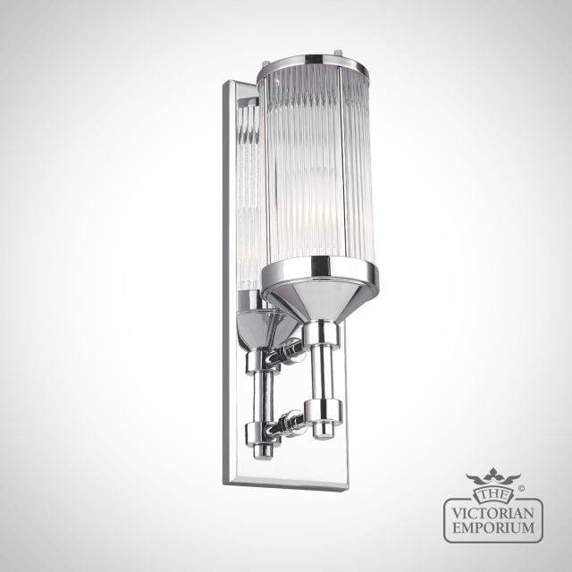 Pauls Single Wall Light With Glass Tube Shades