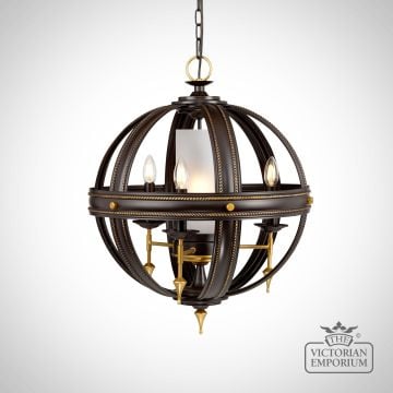 Regal 4 Light Chandelier In Old Rubbed Bronze And Gold