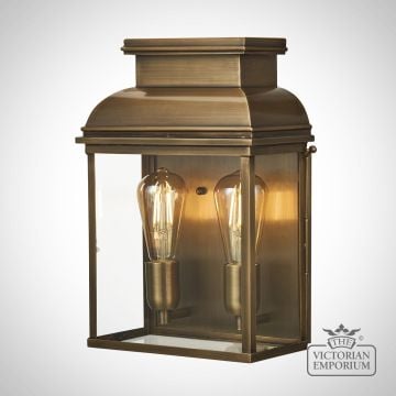 Old Bailey Large Brass Wall Lantern - Antique Brass