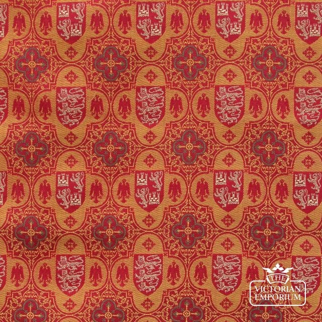 Heraldic Tower Fabric - Wool/silk/metal