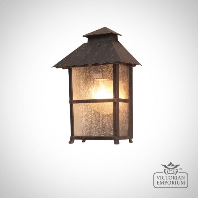 Wadebridge Half Wall Lantern - Black Rust