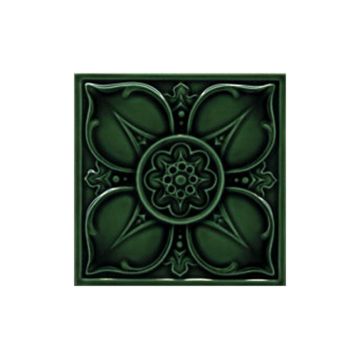Victorian Leighton single colour decorative tiles 152x152mm - exterior use - laurel