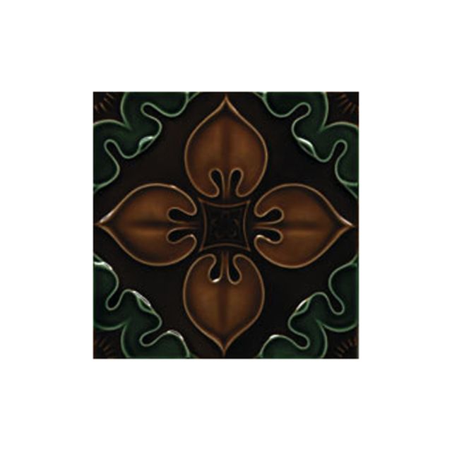 Victorian Benthall multi coloured decorative tiles 152x152mm - exterior use - chestnut