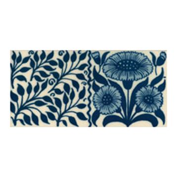 Victorian Oreton Border blue decorative tiles 75x152mm - exterior use