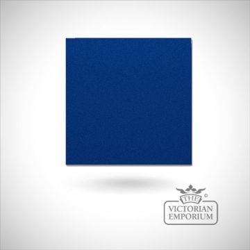 Traditional Tiles Encaustic Hand Made Old Classical Victorian Plain Colour Sample Reclaimed Midnight Blue  Large