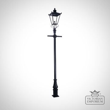 Large Lamp Post With Lantern - Black