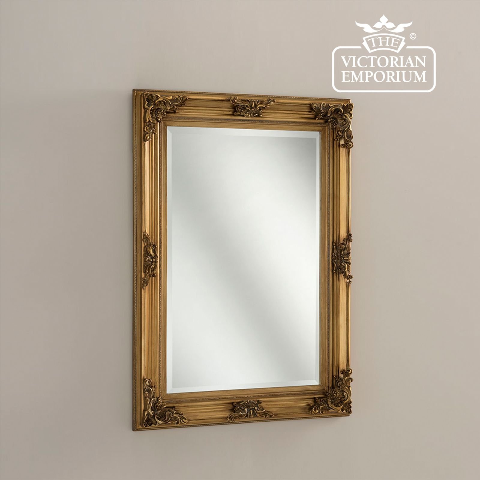 Hilton Mirror in Gold in a choice of two sizes