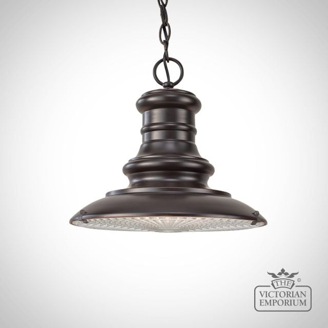 Reading Station 1 Light Medium Chain Lantern - Restoration Bronze