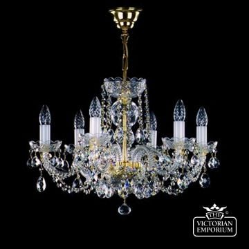 Traditional Chandelier With Pear Shaped Droplets  Tatana