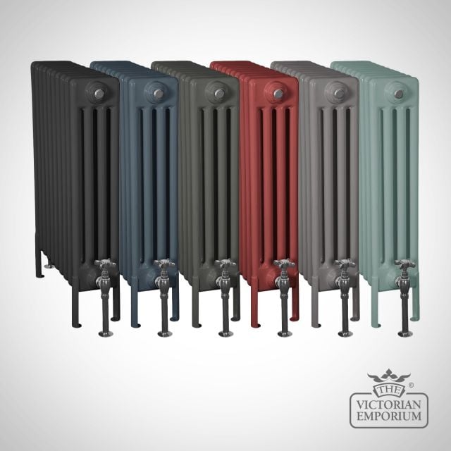 X4 Column Steel Radiators 600mm Ganged Dark Colours