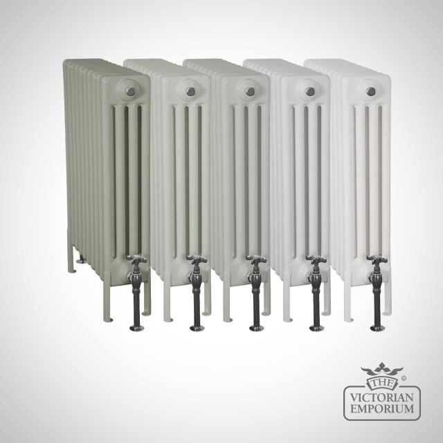 X4 Column Steel Radiators 600mm Ganged Pale Colours
