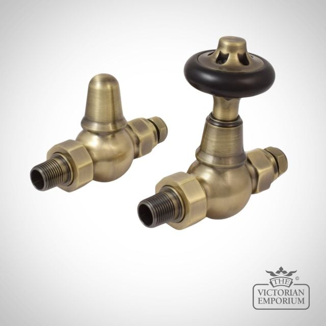 Comodore Thermostatic Straight Radiator valve set