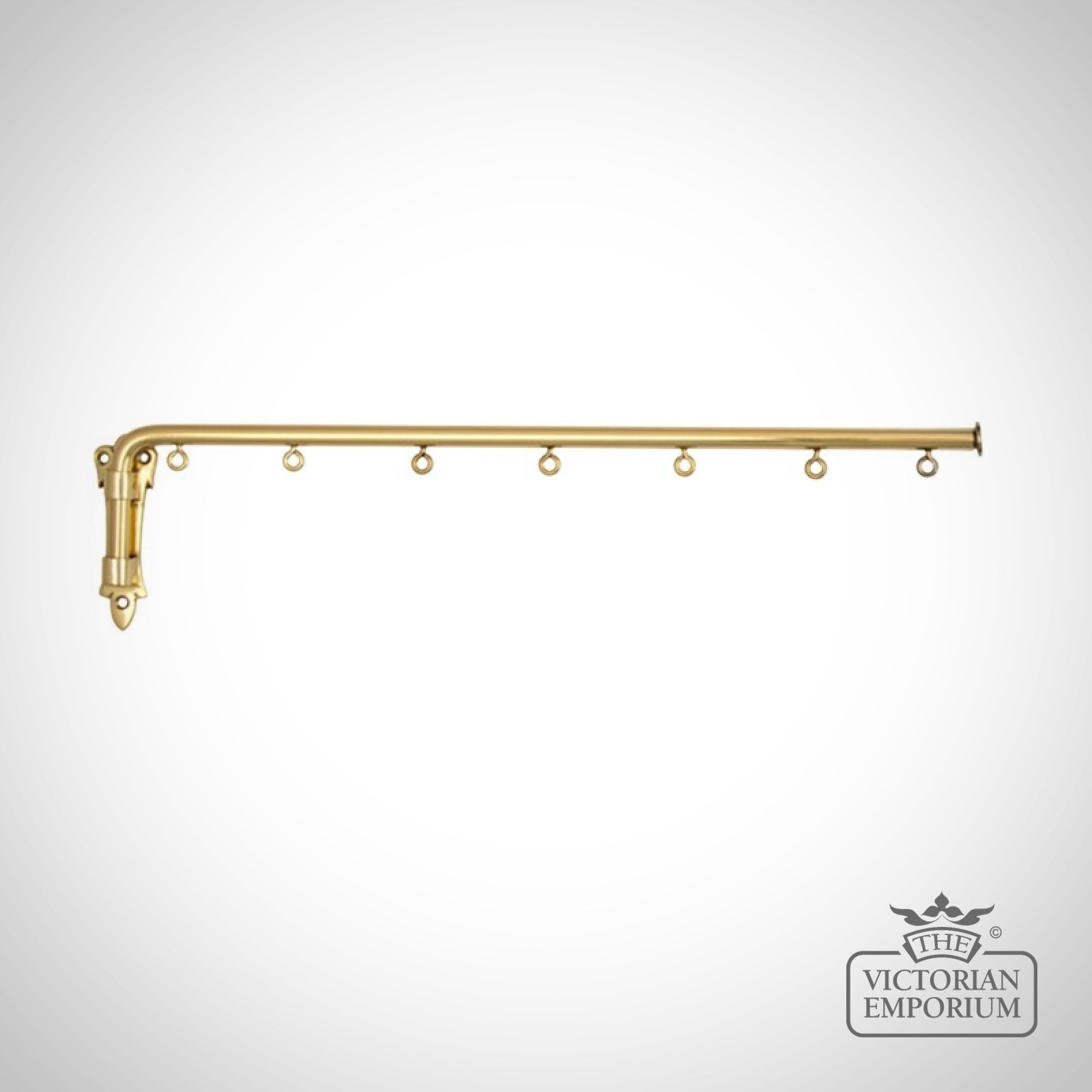 Dormer Window brass curtain swing arm with or without eyes
