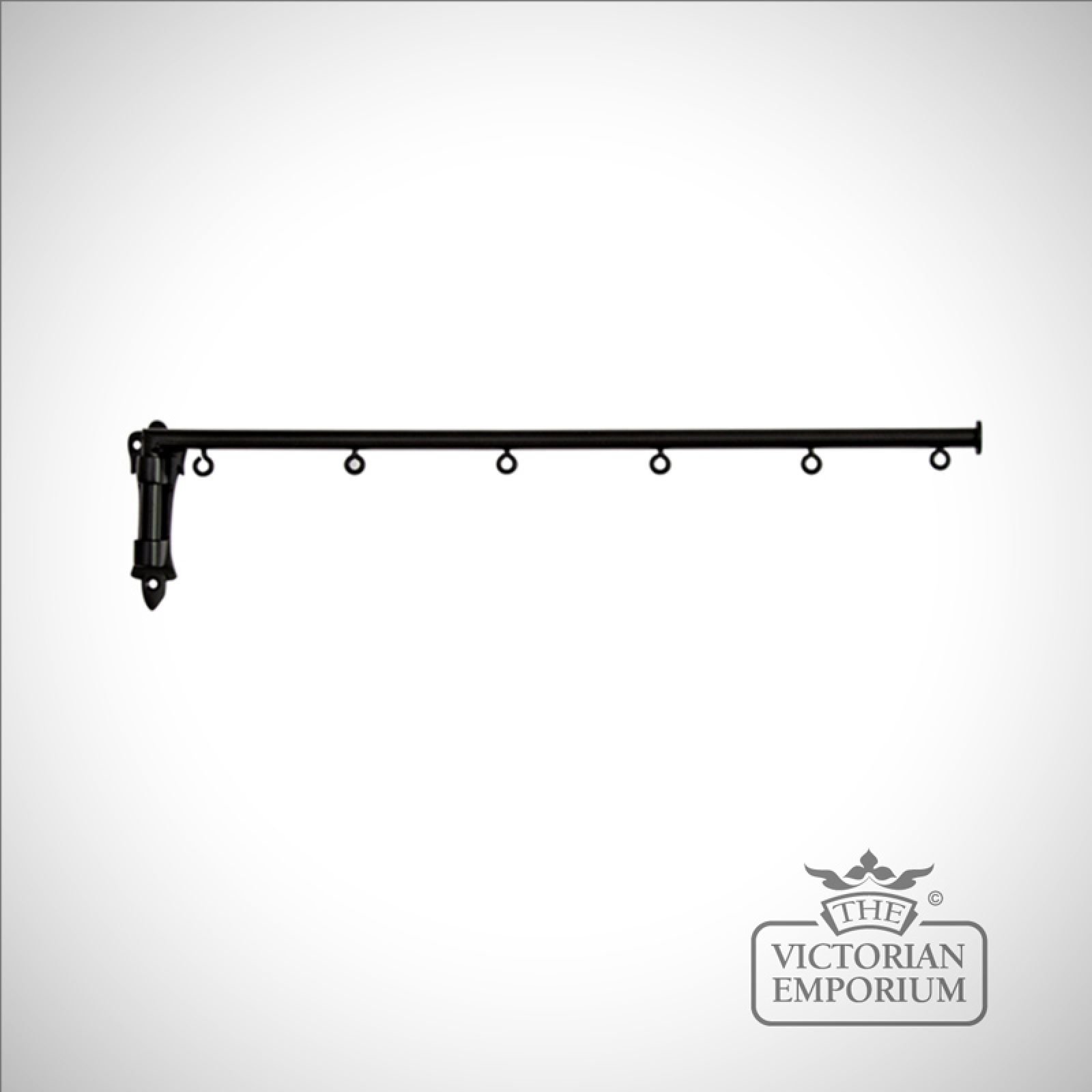 Dormer Window wrought iron curtain swing arm with or without eyes