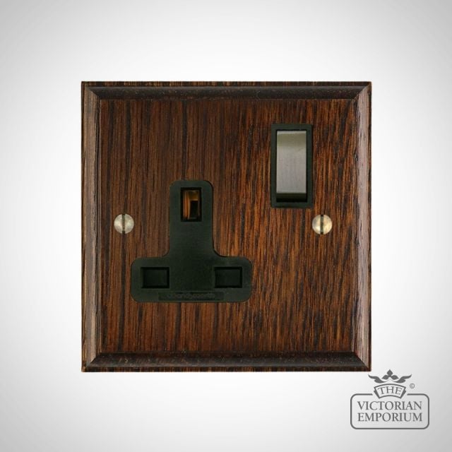 Single Uk 3 Pin Bs 1363 Socket Dark Dark Oak