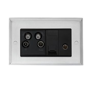 Stepped 2 Gang Sky + - brass or chrome or satin chrome