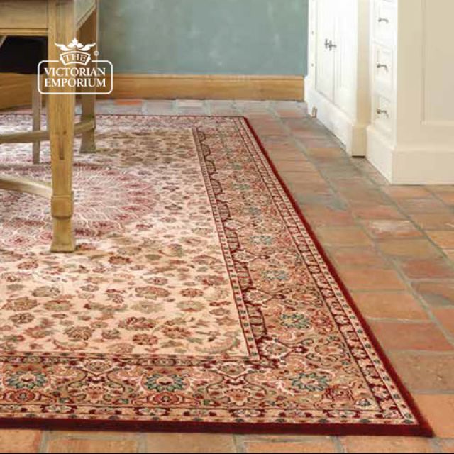 Victorian Rug style RO1639 Red Rugs The Victorian Emporium