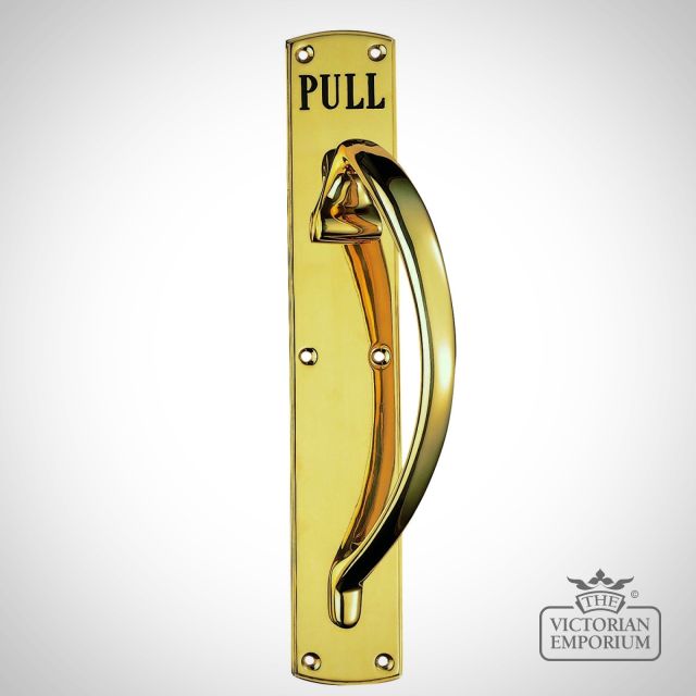 Engraved Brass Pull handle