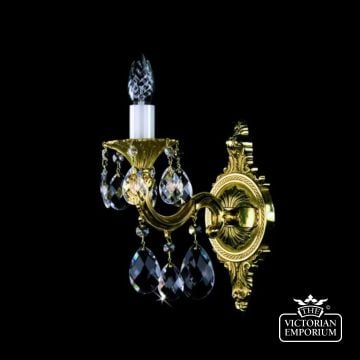 Sark Single Cast Wall Sconce With Bohemian Crystal drops