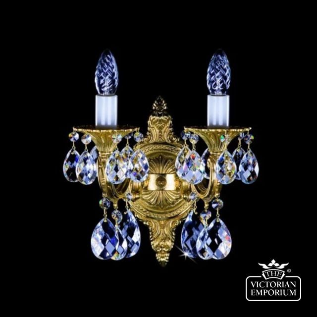 Sark Double Cast Wall Sconce - With Oval-shaped Drops