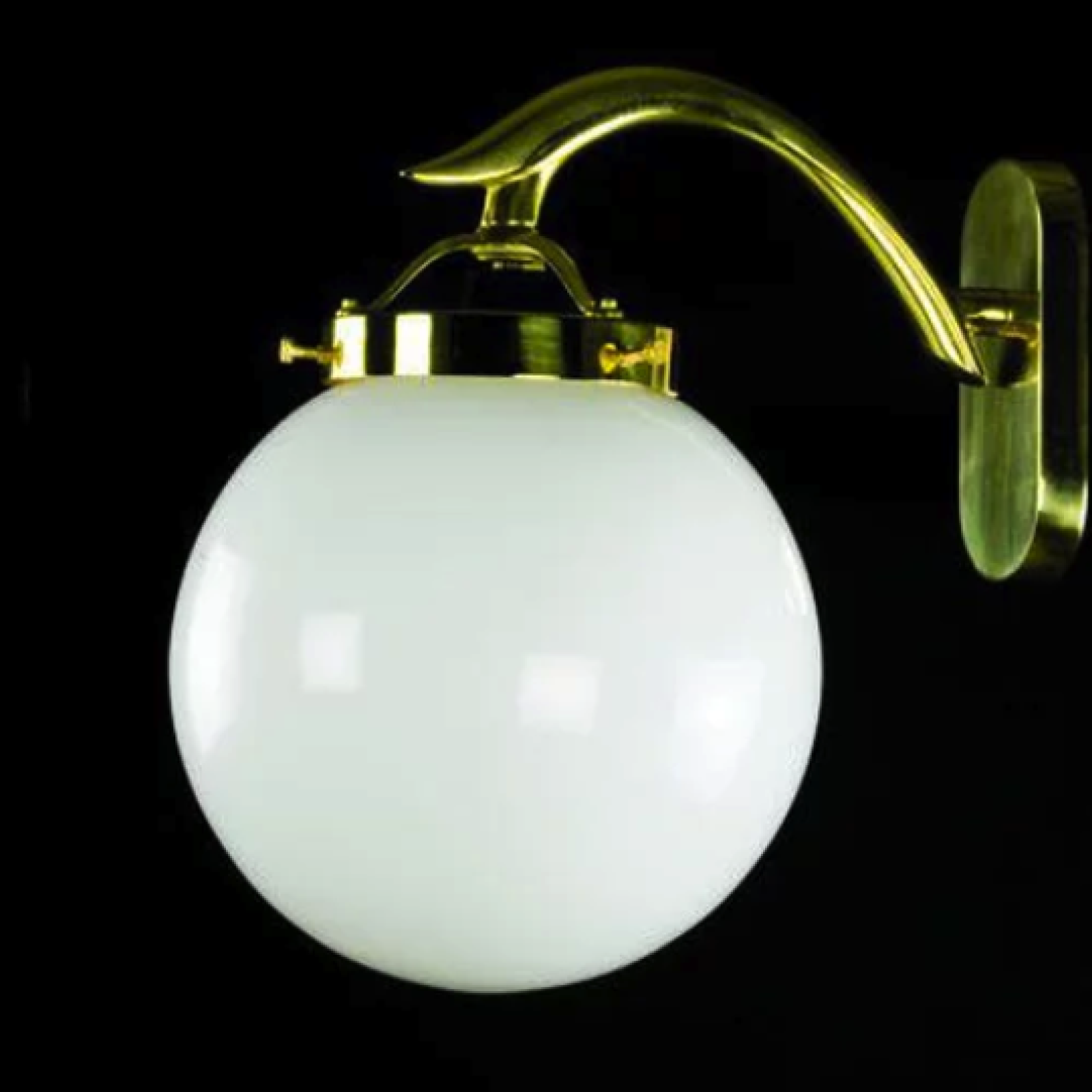 Globe gold wall sconce