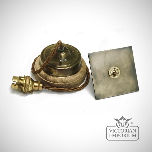 Rosependantlightperiod Brass And Switch