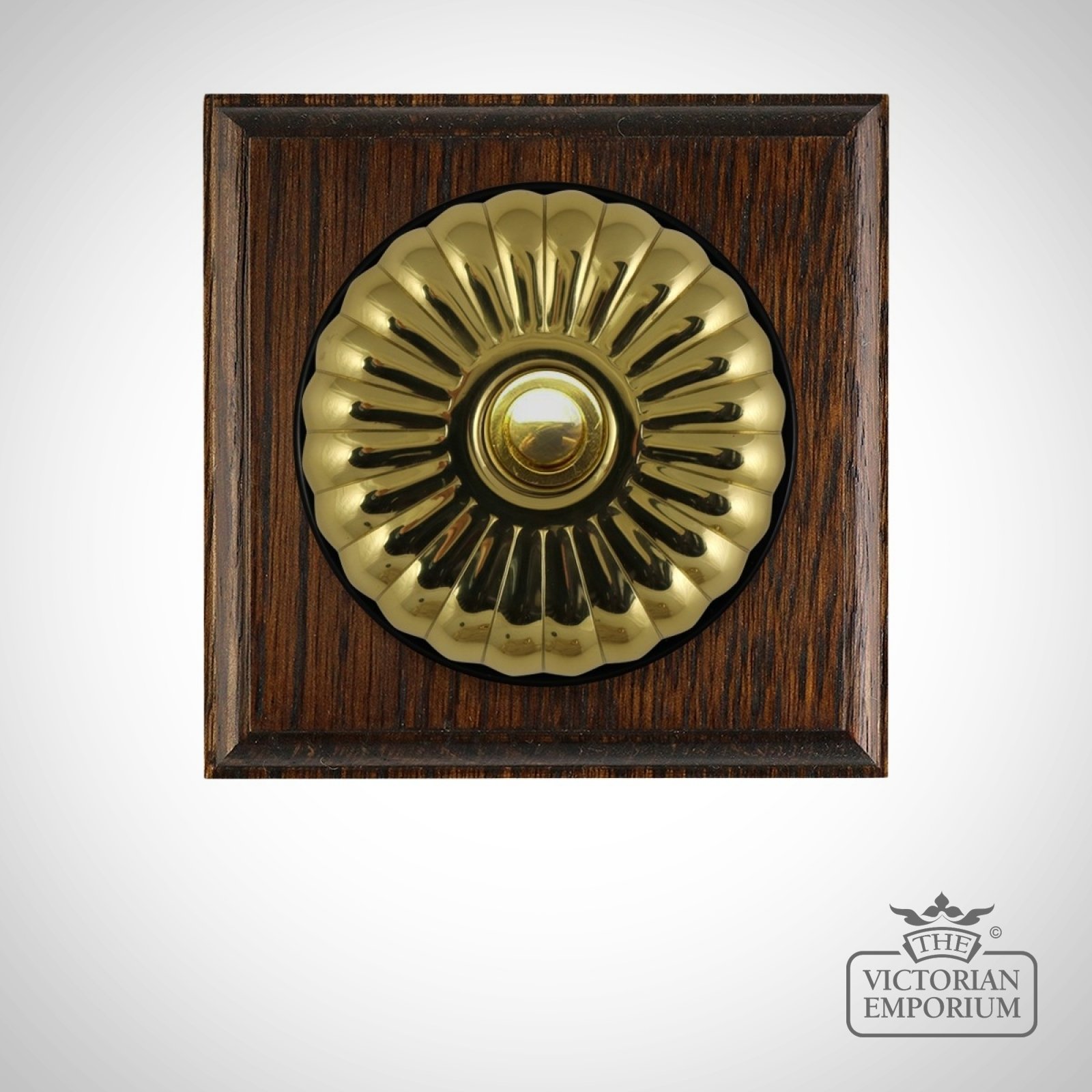 Brass Period Fluted Push Button Dimmer Switch - choice of finishes and gang options
